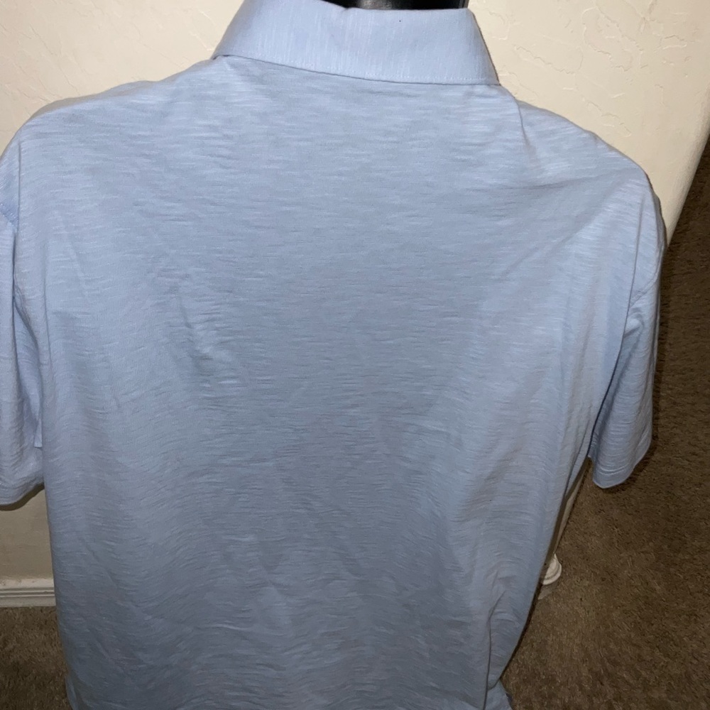 Men’s used  Izod golf polo light blue shirt size XL Pre own items are as - Picture 3 of 3